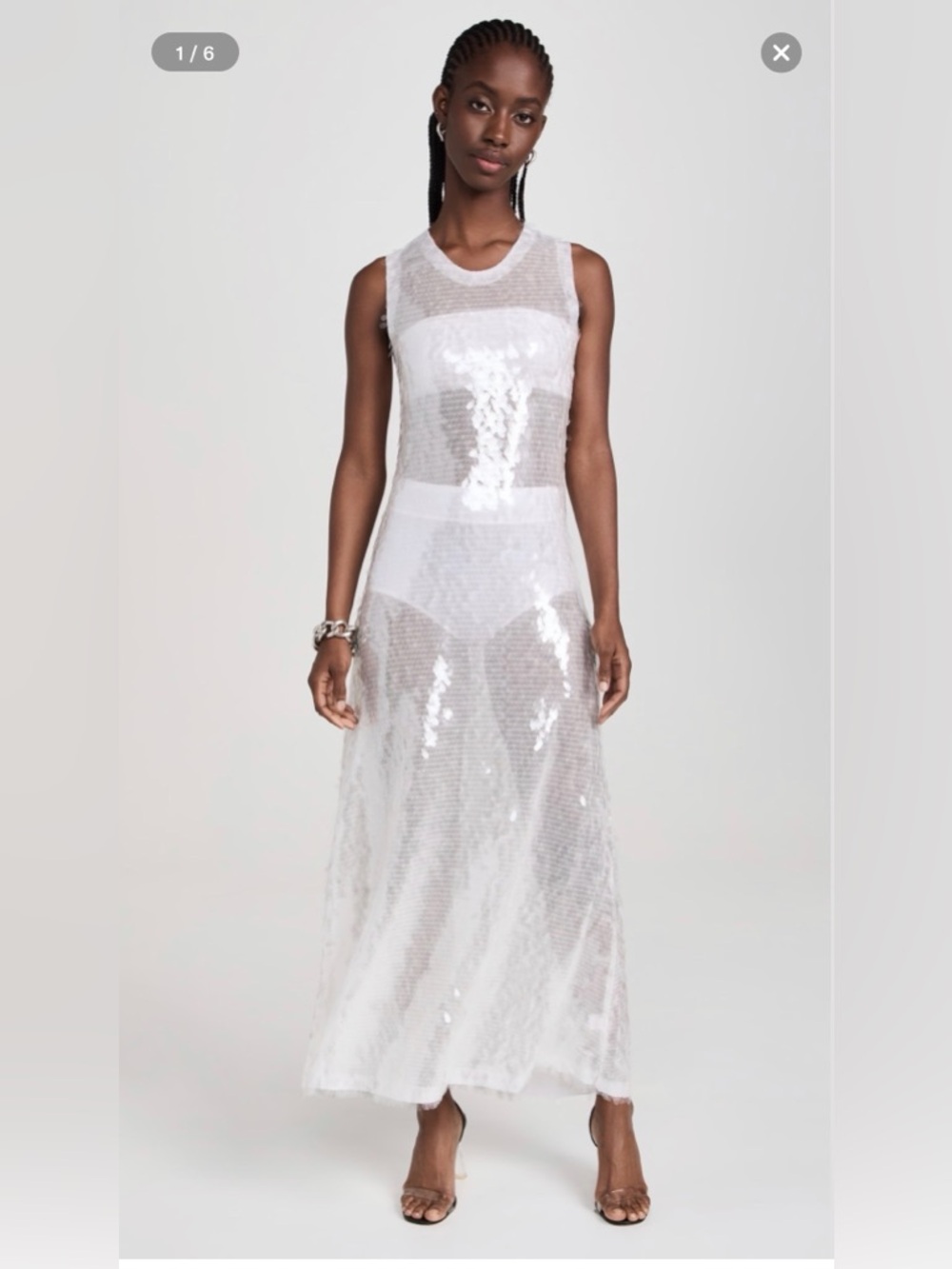 Norma Kamali Sheer White Dress